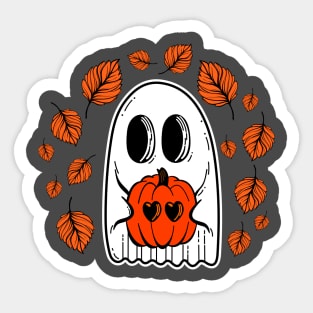 Autumn sad ghost Sticker